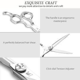 Durable Hairdressing Thinning Scissors Small Curvature Sword Shaped Back